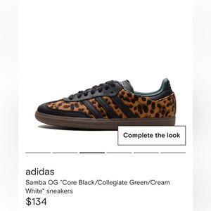 Adidas Samba OG Black Green Leopard Sneakers